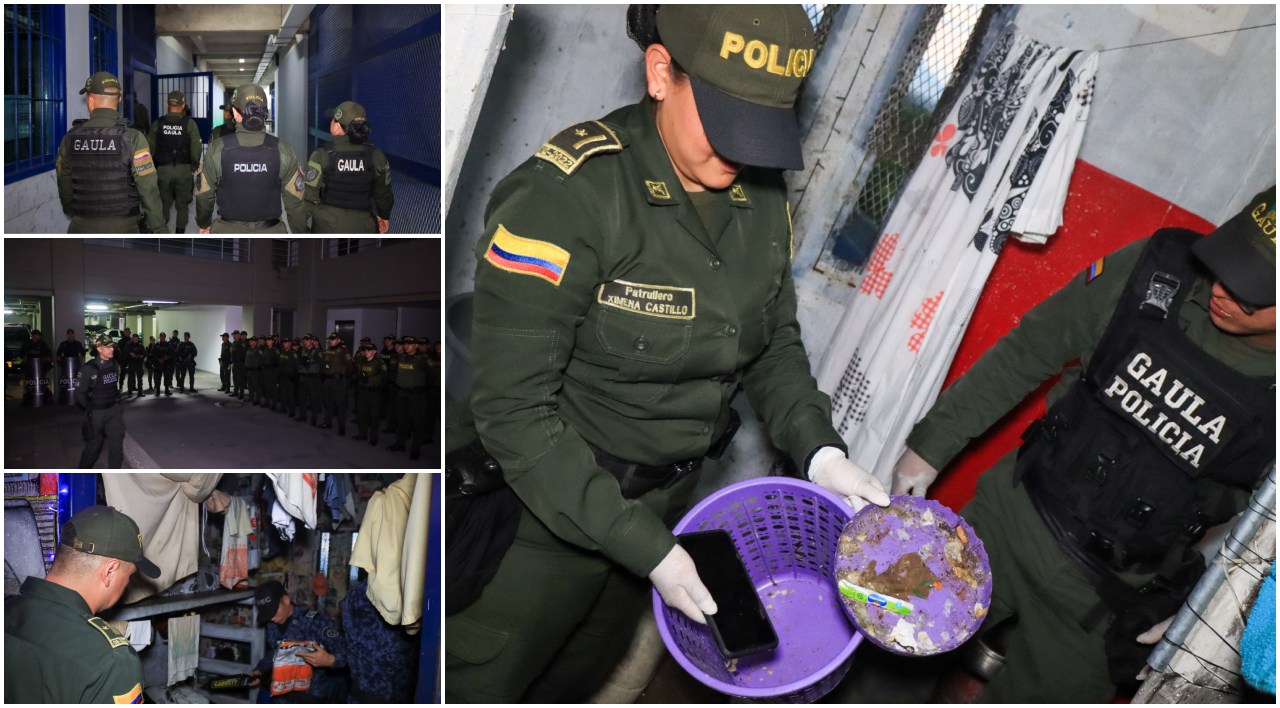 Policía realiza megaoperativo contra la extorsión en 11 cárceles de Colombia 1