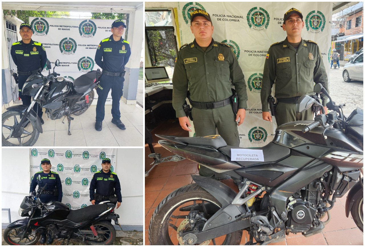 Cinco motocicletas fueron recuperadas por la Policía en Ibagué 3
