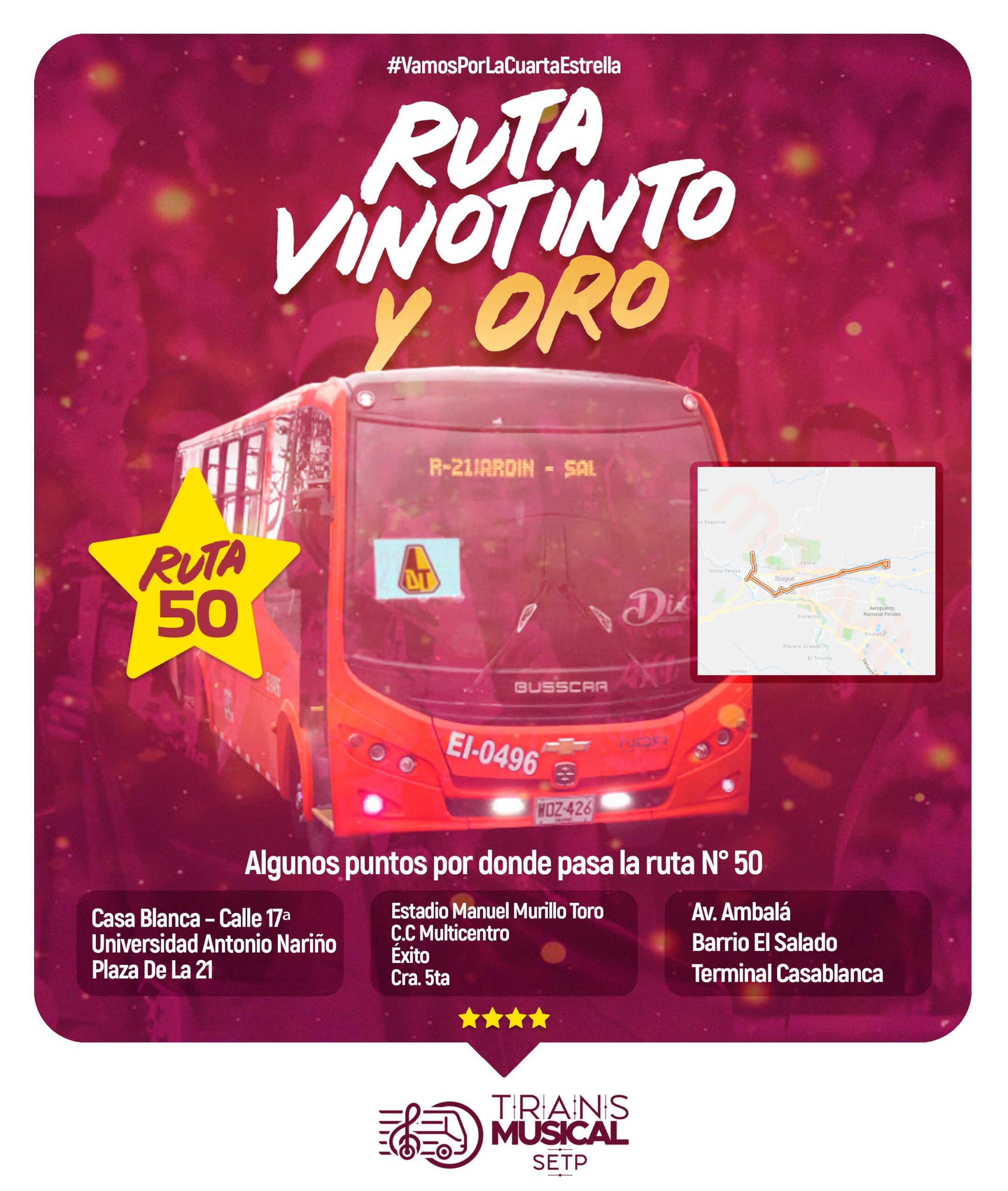 Alcaldía dispondrá de 8 rutas especiales de busetas para la final entre Tolima y Nacional 3