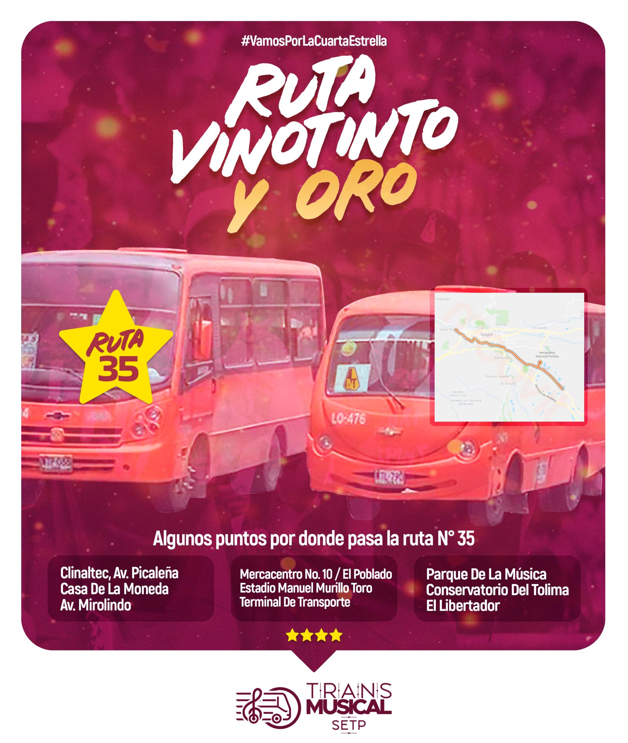 Alcaldía dispondrá de 8 rutas especiales de busetas para la final entre Tolima y Nacional 6