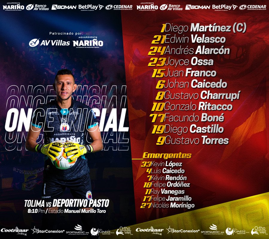 Deportes Tolima ganó en el debut de Rescalvo: venció 2-0 a Deportivo Pasto 7