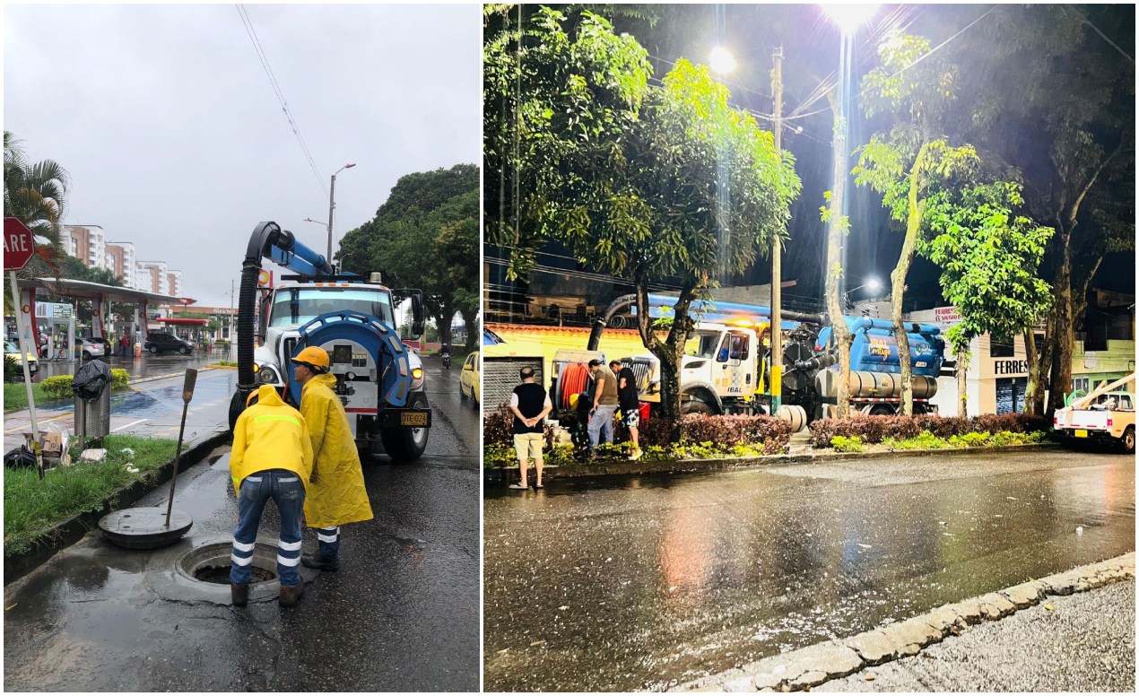 En Ibagué, operarios del IBAL atendieron emergencias en redes provocadas por las lluvias 1