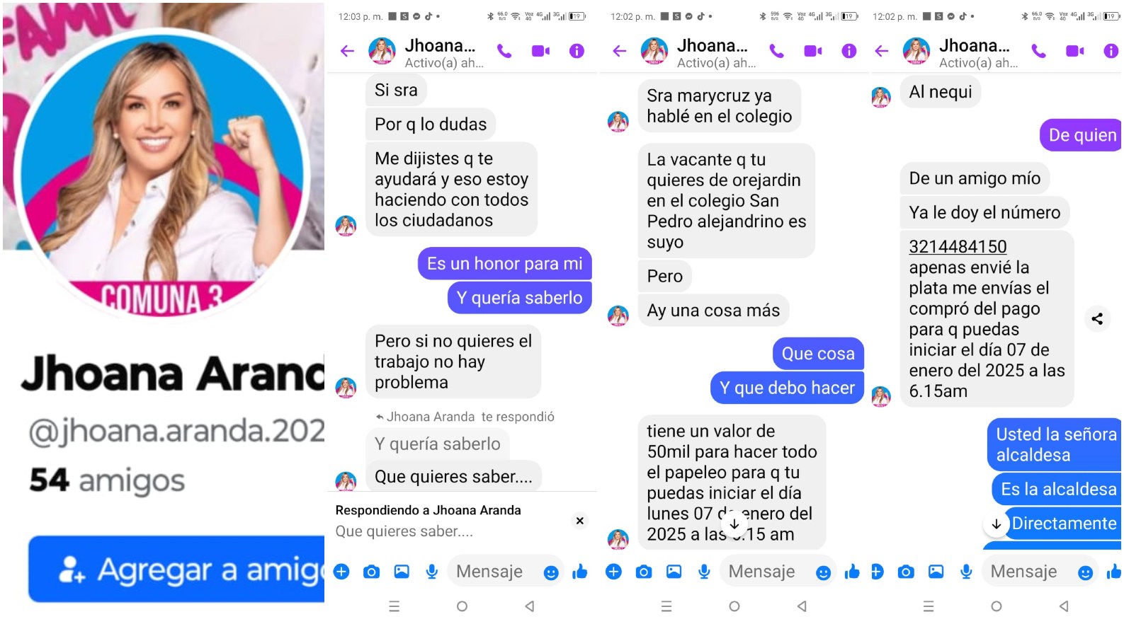 Alerta: estafadores crean perfil falso de la Alcaldesa de Ibagué 1
