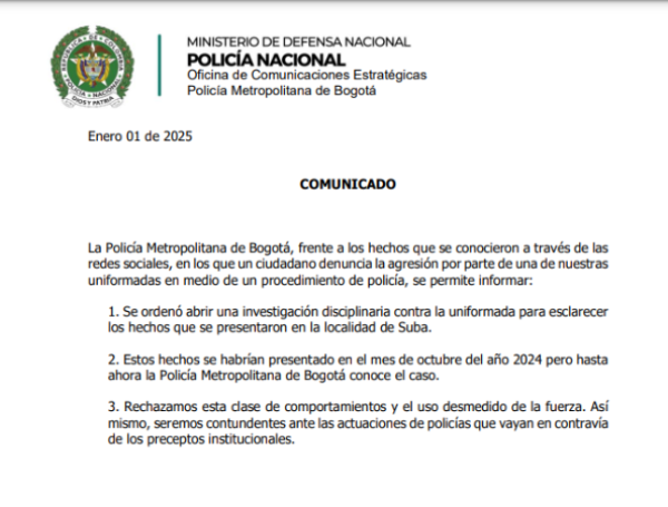 Procuraduría asumirá investigación por agresión de patrullera a ciudadano 4