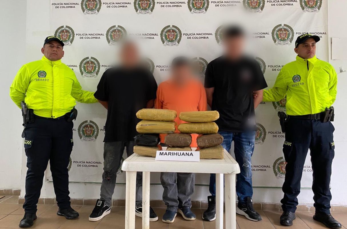Policía capturó en Honda a tres hombres con más de 10 kilos de marihuana 1