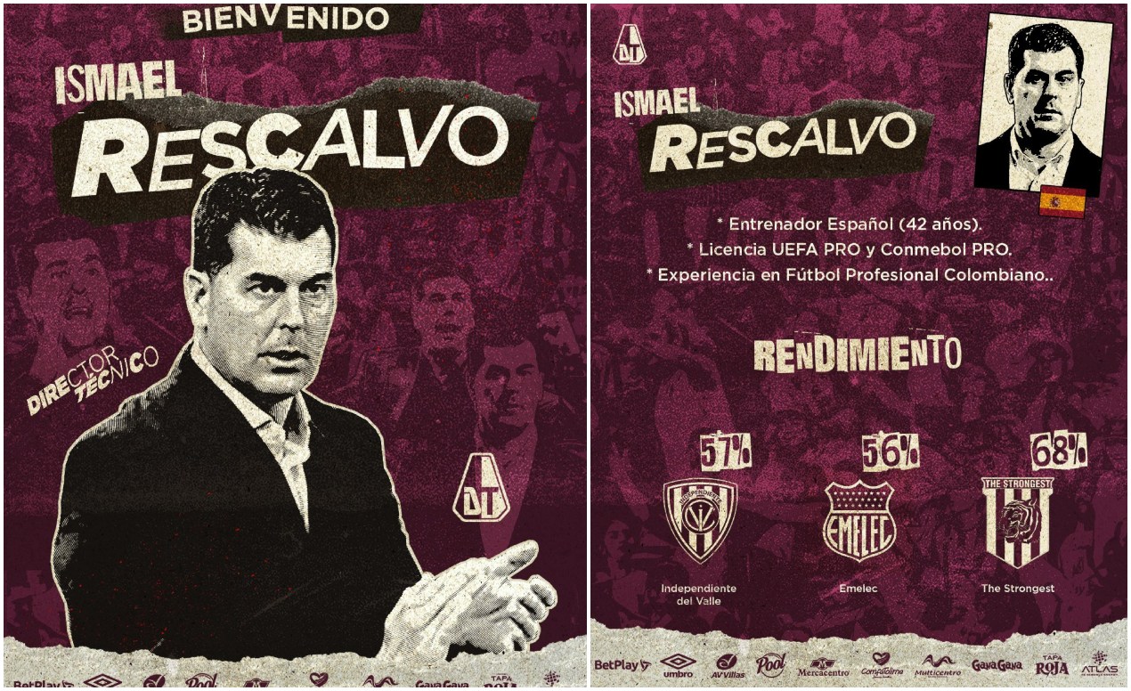 El español Ismael Rescalvo es el nuevo técnico del Deportes Tolima 1