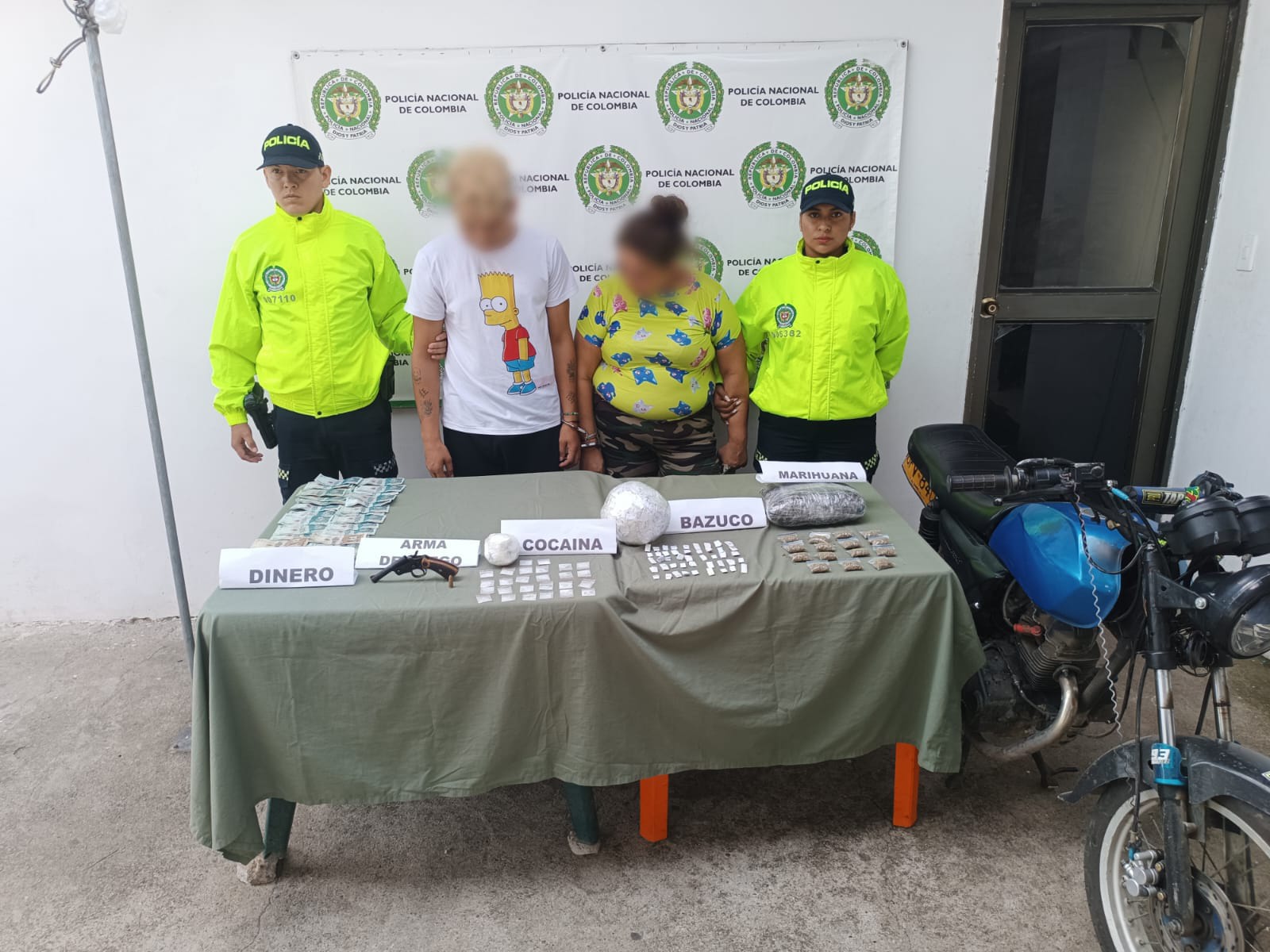 En Ambalema: Capturan a dos personas con arma de fuego y drogas 1