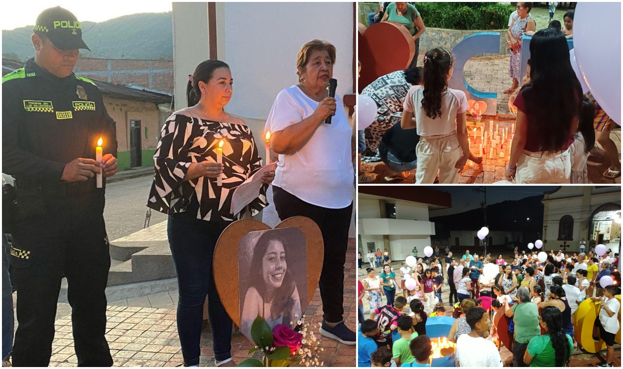 Comunidad de Cunday en una velatón rechazó la violencia y pidió justicia por la muerte de Sharit 3