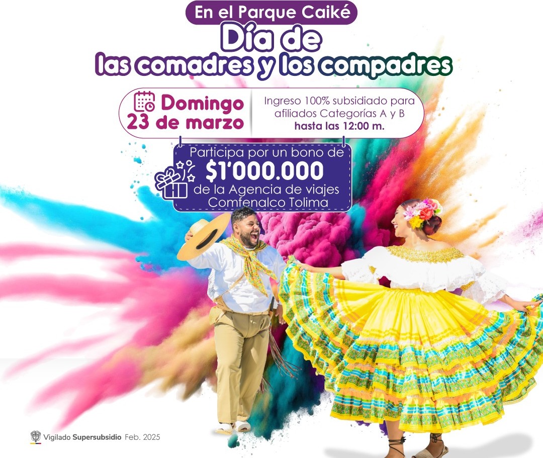 Este domingo, en el parque Caiké ingreso 100% subsidiado en el Día de las Comadres y los Compadres 1