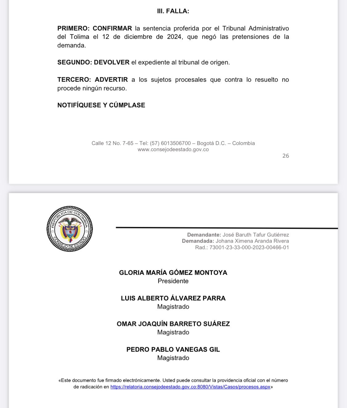 Johana Aranda sigue como alcaldesa de Ibagué 3