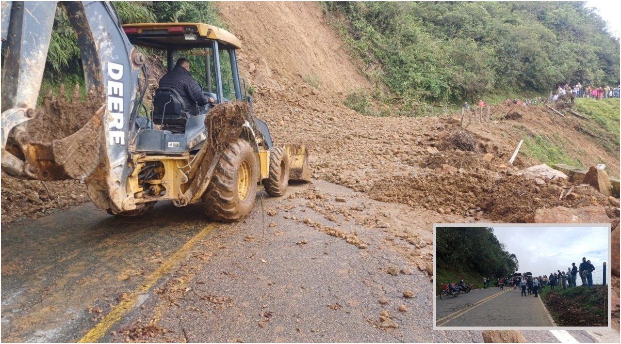 Emergencia vial mantiene cerrado el corredor Fresno - Manizales por deslizamientos 3