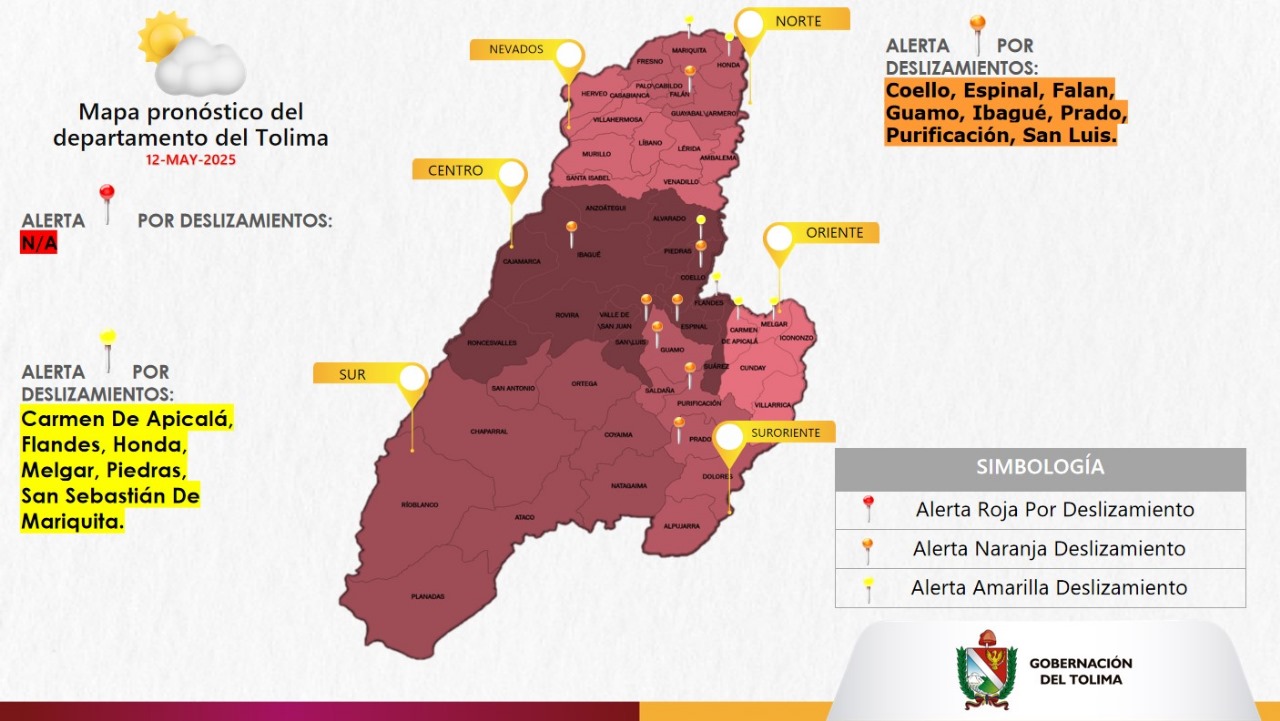 14 municipios del Tolima han declarado la calamidad publica para atender las emergencias por lluvias 1