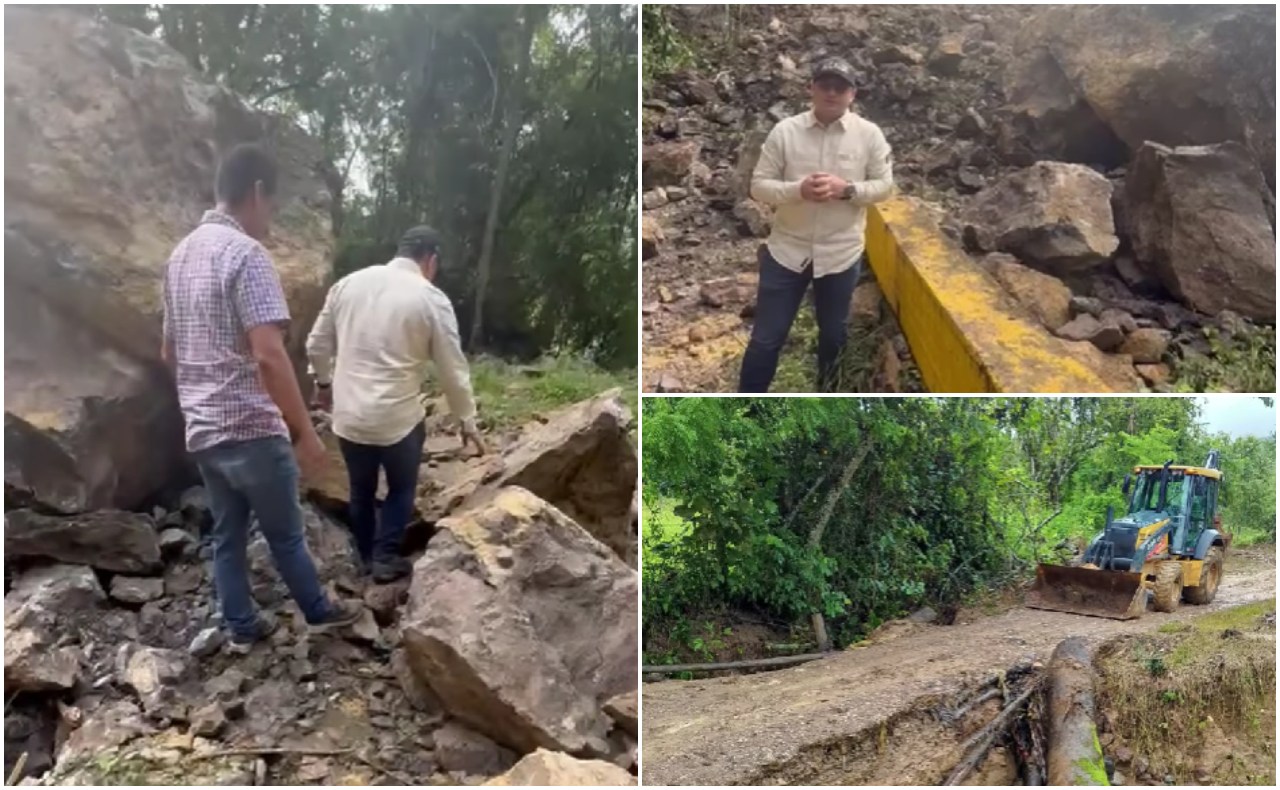 Gigantesco derrumbe incomunica veredas de Valle de San Juan con Ortega: Alcalde pide ayuda 1