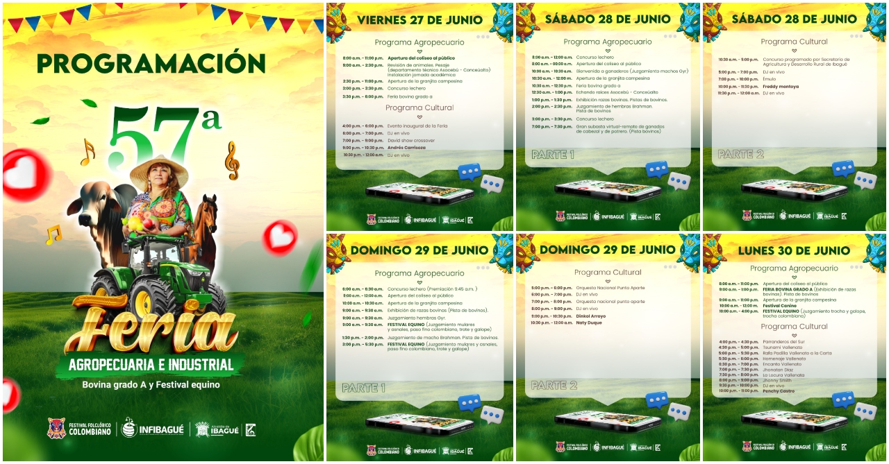Definida programación de la Feria Agropecuaria e Industrial de Ibagué 6