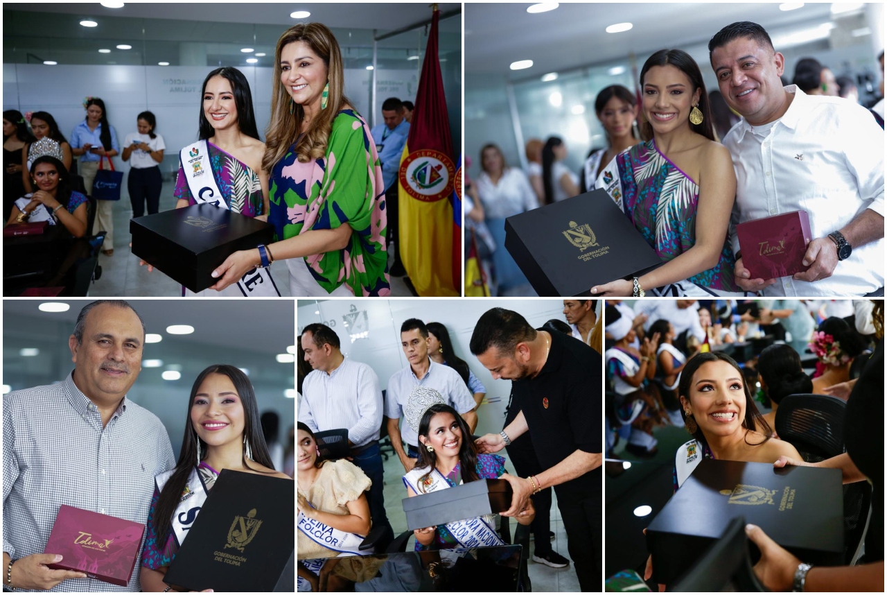 Así fue el recibimiento de la Gobernadora del Tolima a las candidatas del Encuentro Nacional del Folclor 10