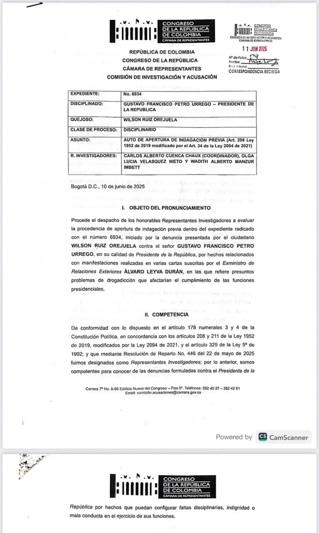Abren indagación preliminar a Presidente por todo lo que cuenta Álvaro Leyva en sus cartas 2