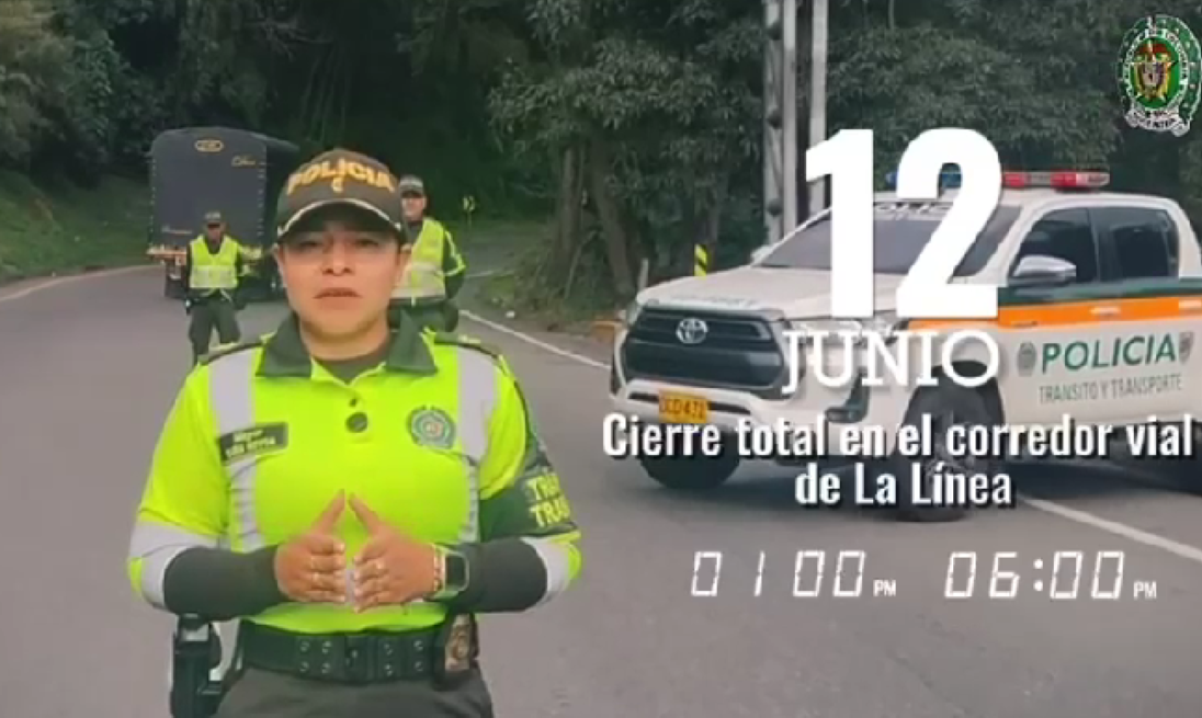 Tome nota: esto son los cierres totales de este miércoles y jueves en el corredor vial a La Línea 1