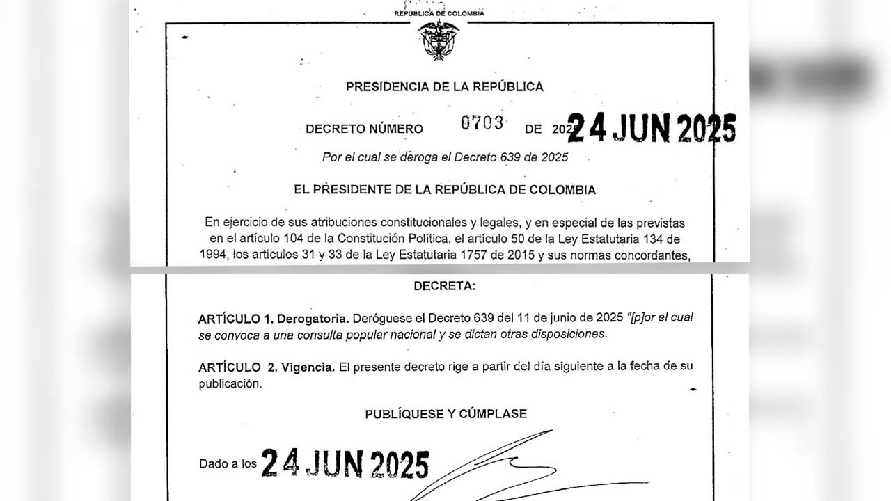 Presidente Petro deroga decreto que convocaba a la consulta popular 1