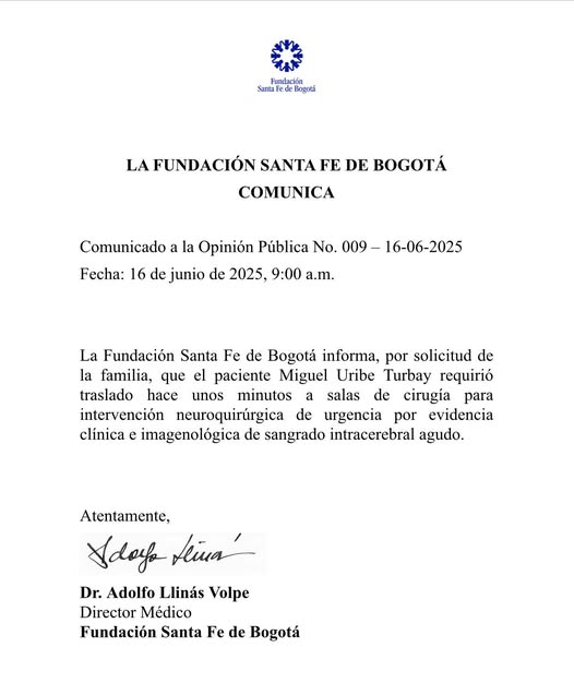 Se complica situación médica de Miguel Uribe: Es llevado a cirugía de urgencia 6