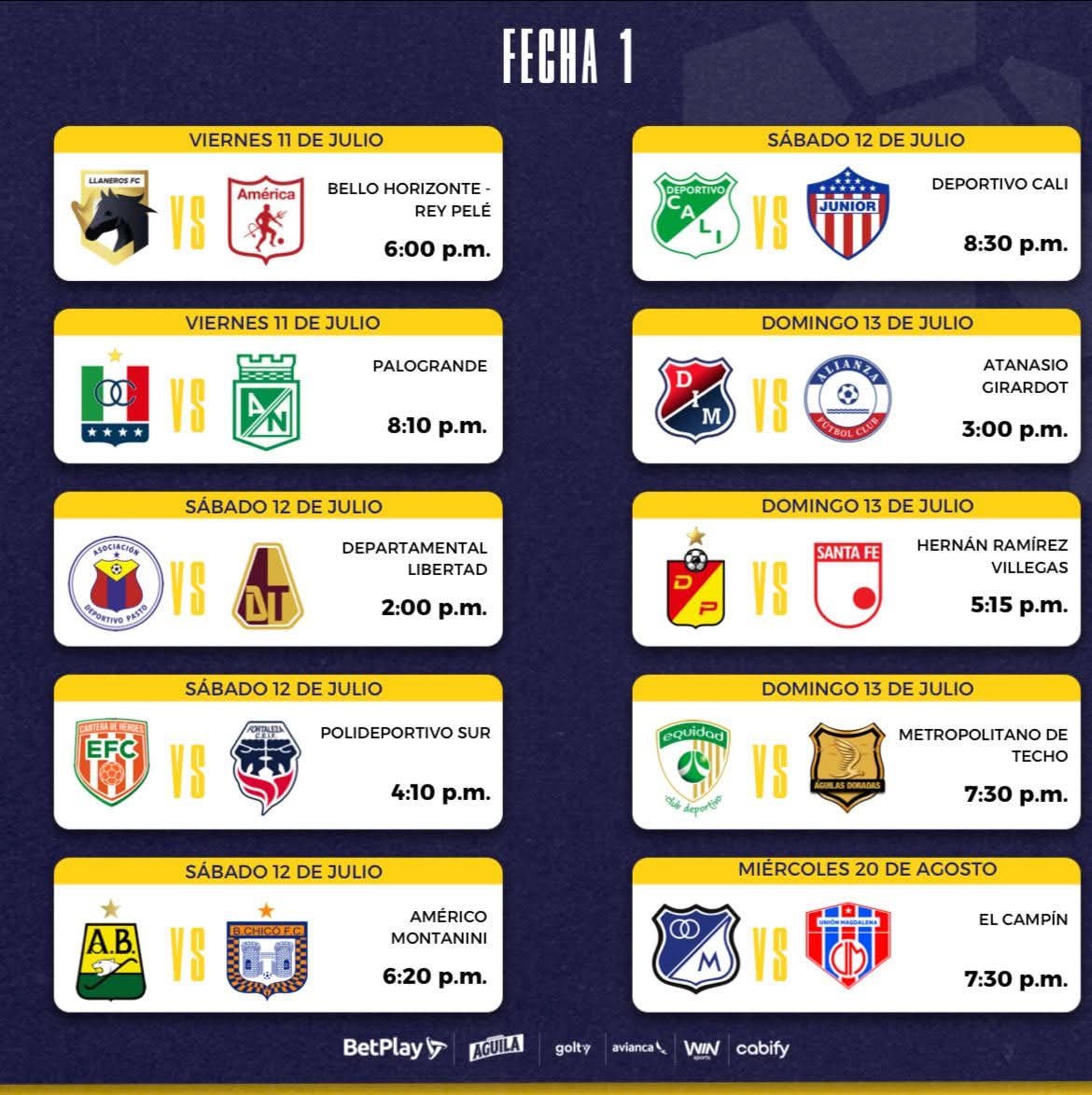 Deportes Tolima visita a Deportivo Pasto en la fecha 1 de la Liga BetPlay 2025-2 4