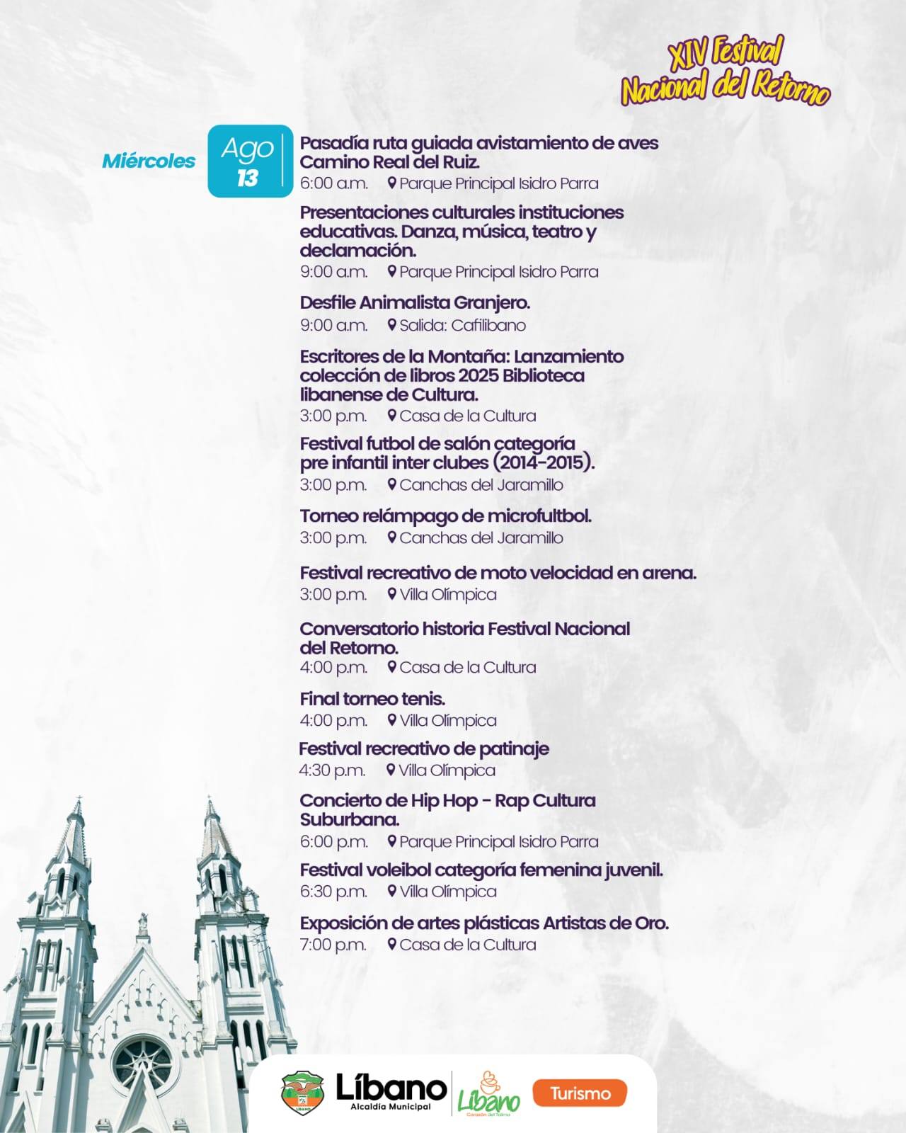 Líbano da a conocer la programación oficial del XIV Festival Nacional del Retorno 4