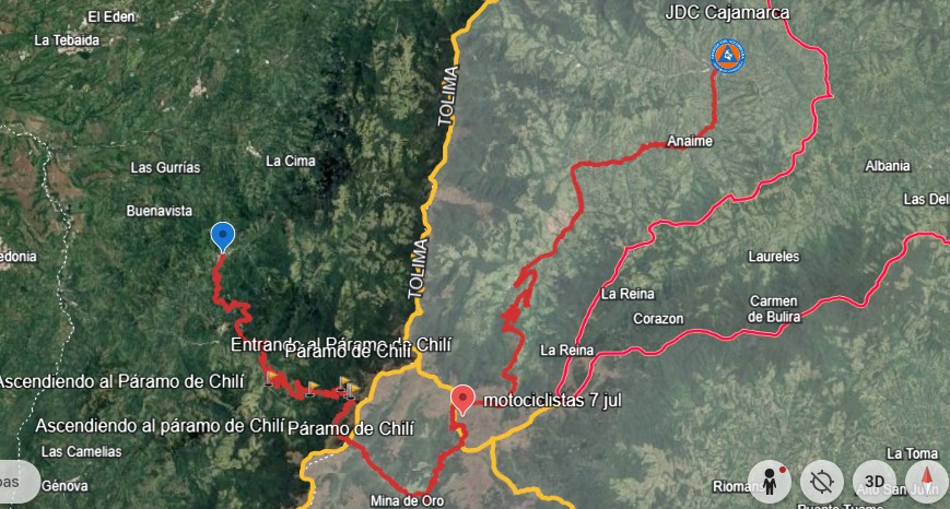 Motociclistas atrapados en el páramo de Chilí por condiciones climáticas y vías intransitables 4