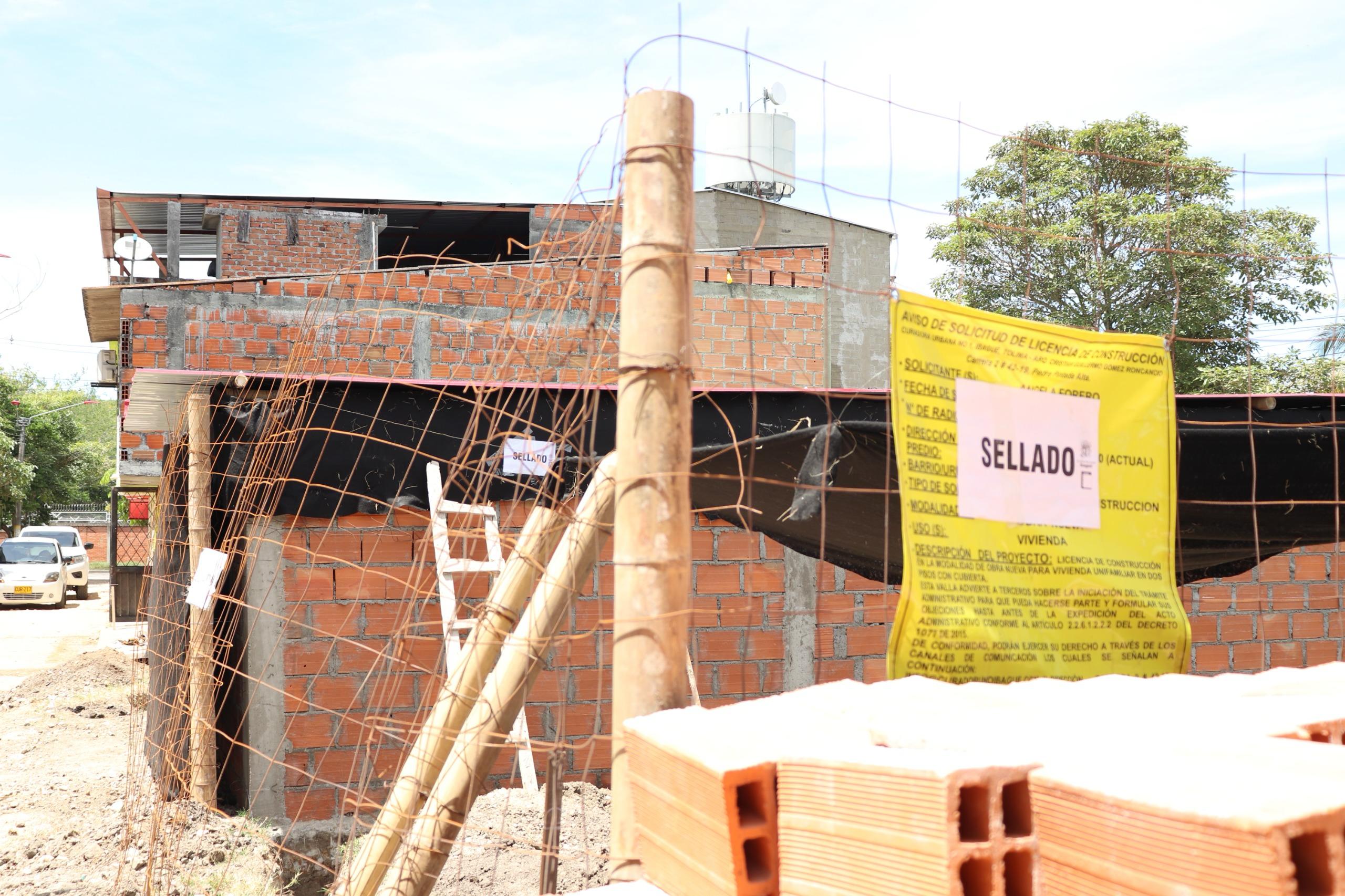 Sin licencia no hay obra: Alcaldía suspende tres construcciones ilegales en Ibagué 2