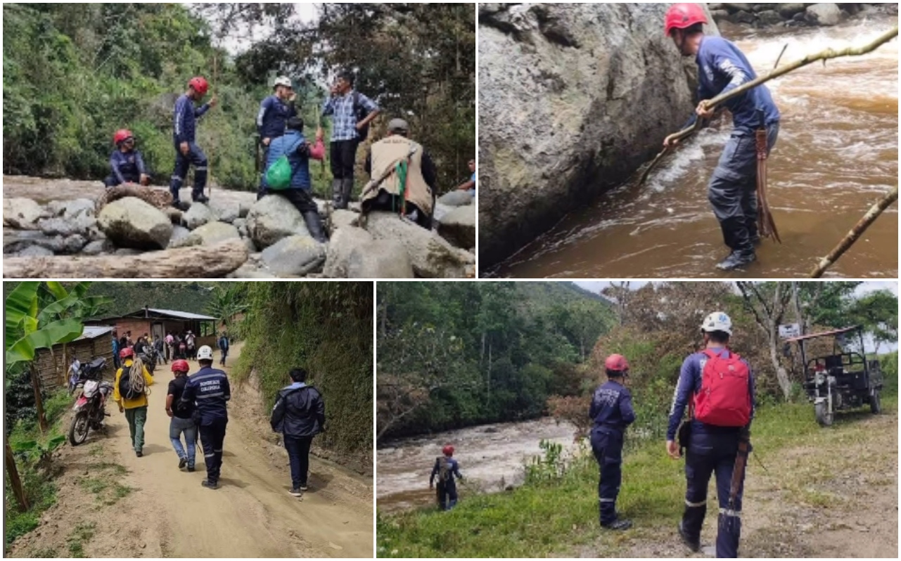 Comunidad Nasa y bomberos mantienen búsqueda de menor arrastrada por el río Atá 1