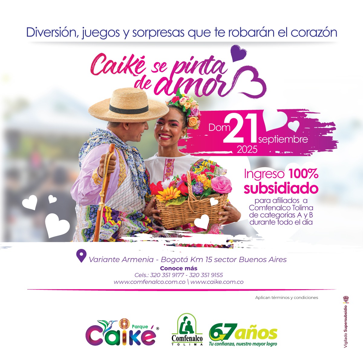 Caiké se pinta de amor: entrada gratuita para afiliados A y B en Tolima 7
