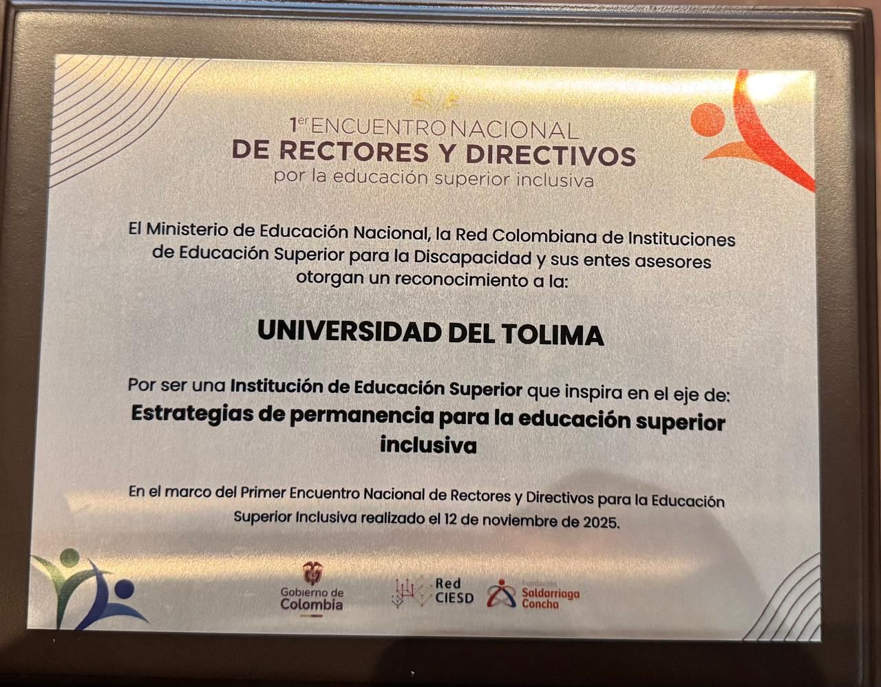 Ministerio de Educación Nacional exalta a la Universidad del Tolima por sus estrategias de permanencia en educación superior inclusiva 4