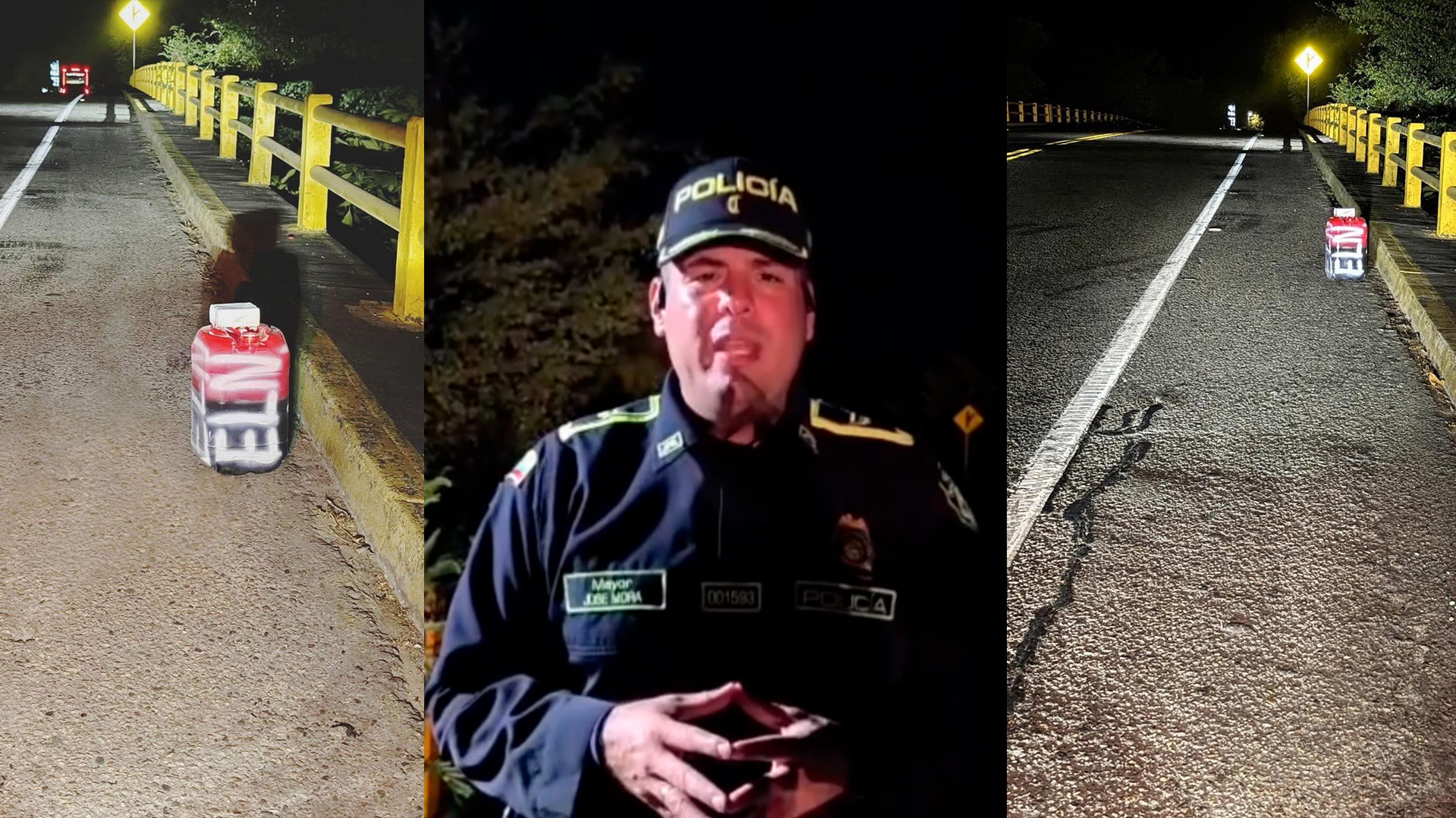Alerta en Flandes: hallan objeto sospechoso con alusiones al ELN en puente hacia El Espinal 1