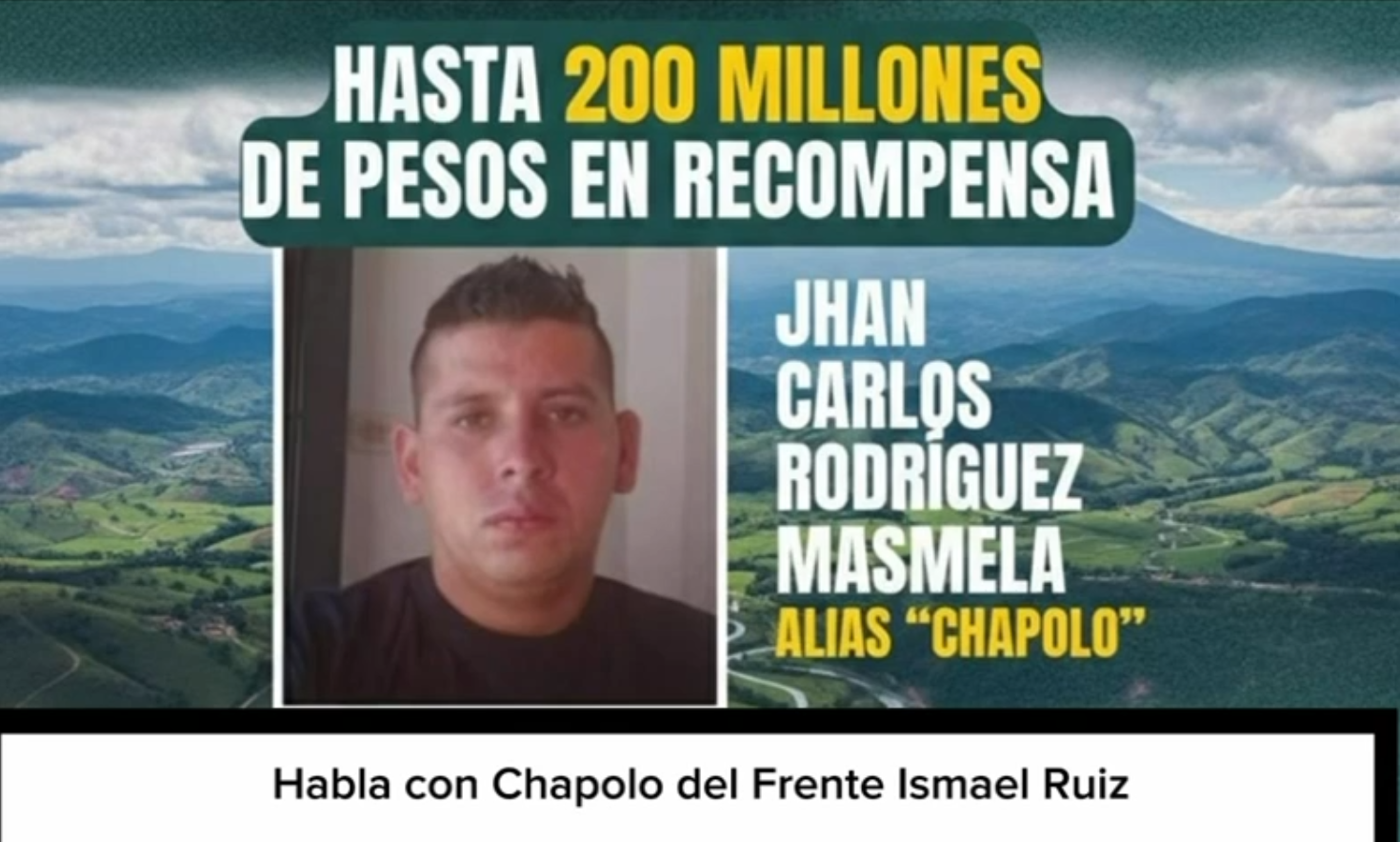 Alias ‘Chapolo’ amenaza a políticos en el Tolima: “No quiero ver más campaña en las regiones” 1