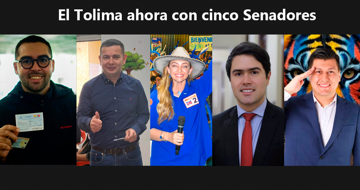Cinco escaños en el Senado logró el Tolima 1