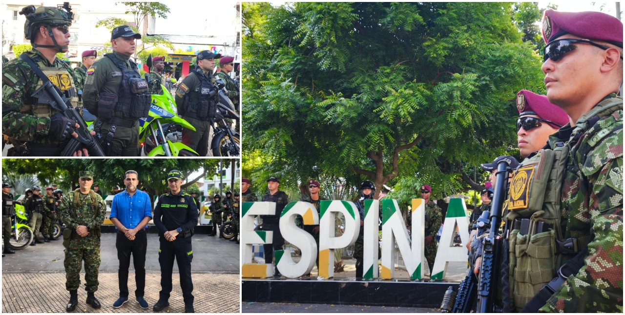 El Espinal refuerza su seguridad con despliegue conjunto de Ejército y Policía 3