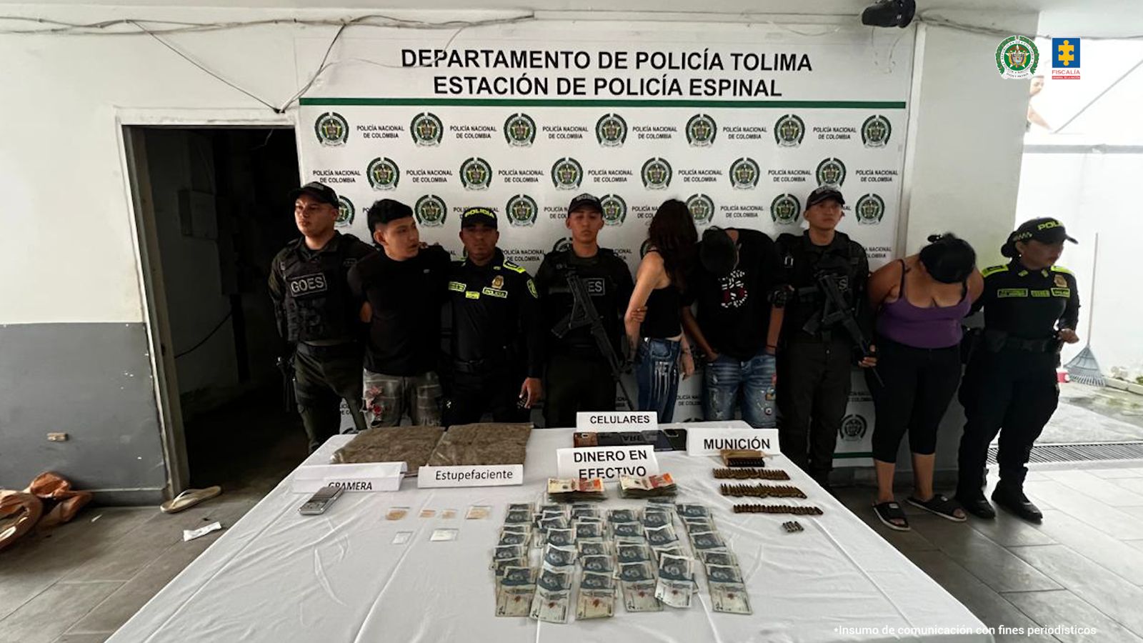 Fiscalía judicializa a cuatro personas por presunto tráfico de estupefacientes en El Espinal 1