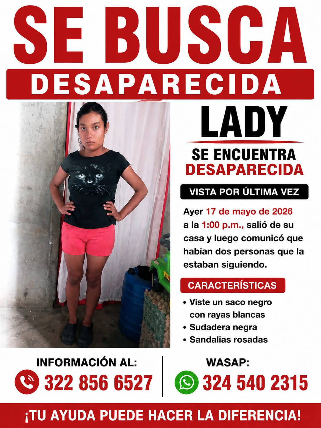 “Me tienen unos hombres armados”: angustiosa desaparición de adolescente en Ibagué genera alarma 5