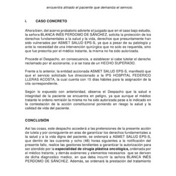 “Estamos al borde del colapso”: Paciente con cáncer de piel sigue sin recibir atención pese a tutela 3