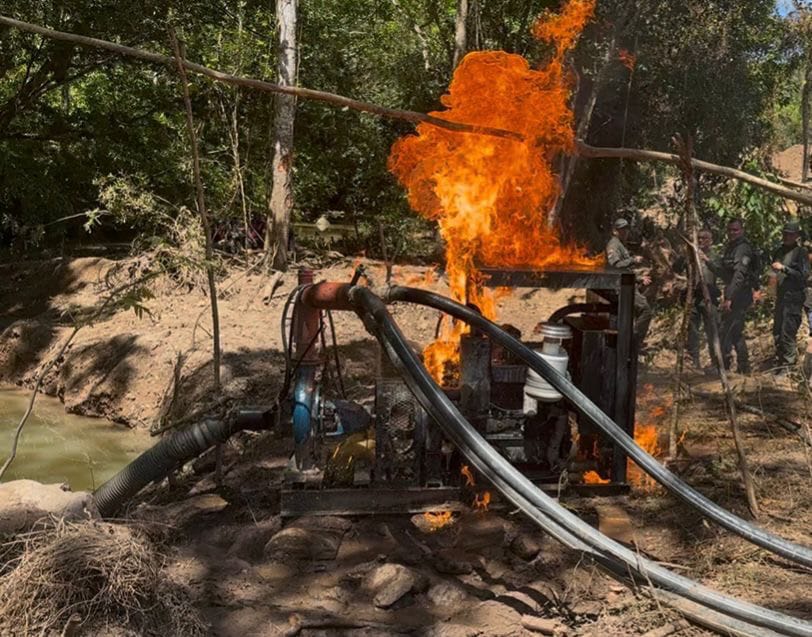 Destruida unidad de producción minera ilegal en zona rural de Coyaima 1