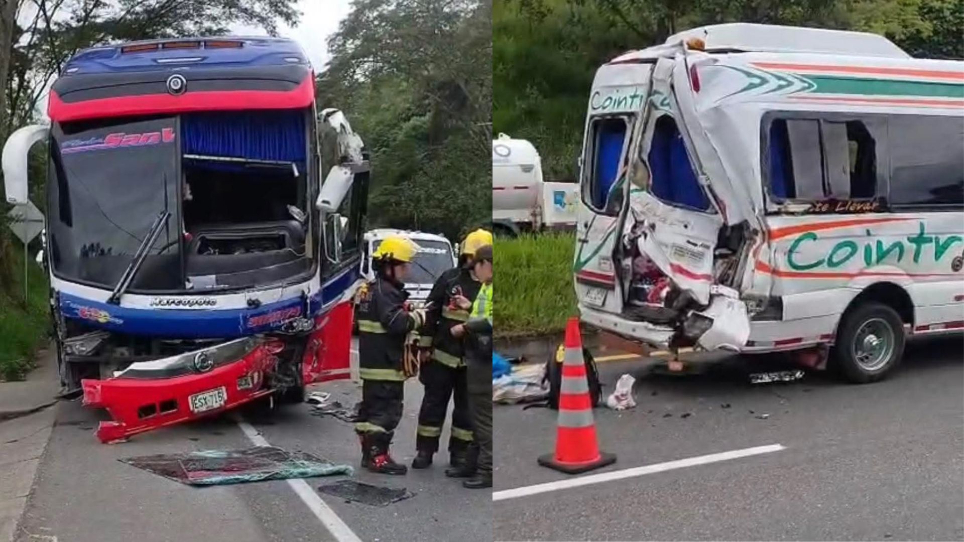 Varios lesionados tras fuerte accidente de tránsito en la variante de Ibagué 1