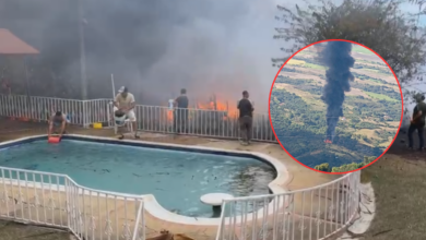 Ciudadanos usan agua de piscina para intentar sofocar voraz incendio en la vía a El Salado de Ibagué 4