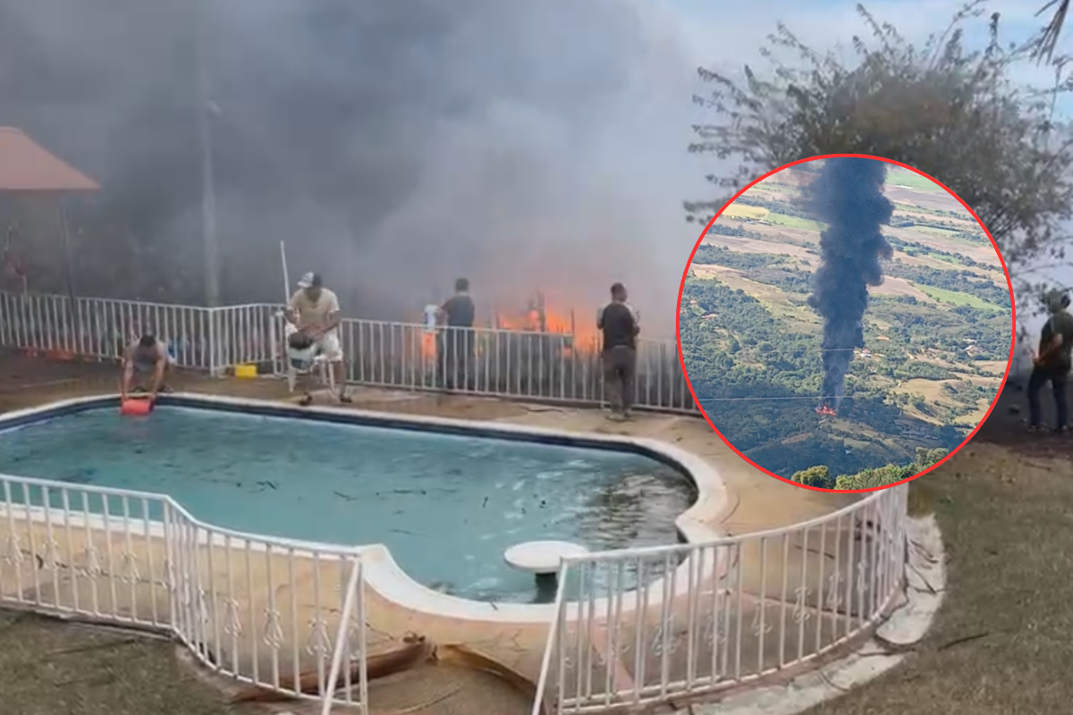 Ciudadanos usan agua de piscina para intentar sofocar voraz incendio en la vía a El Salado de Ibagué 1