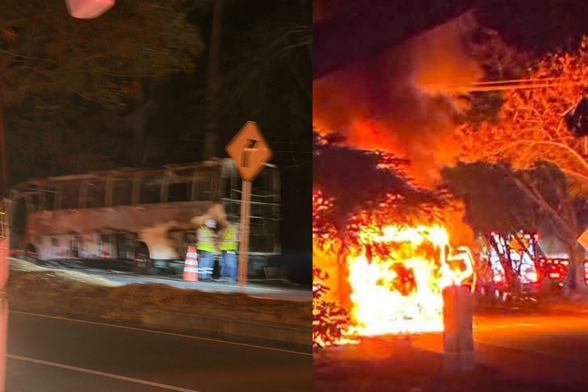 "Los niños salieron descalzos y por la puerta del conductor": El dramático relato del incendio del bus escolar 1