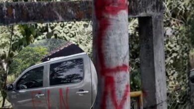 Tensión en Cajamarca: Aparecen presuntas grafías del ELN en Puente Hierro previo a posesión presidencial 6