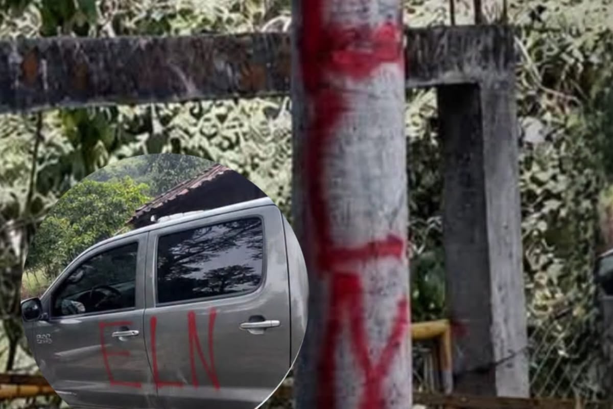 Tensión en Cajamarca: Aparecen presuntas grafías del ELN en Puente Hierro previo a posesión presidencial 1