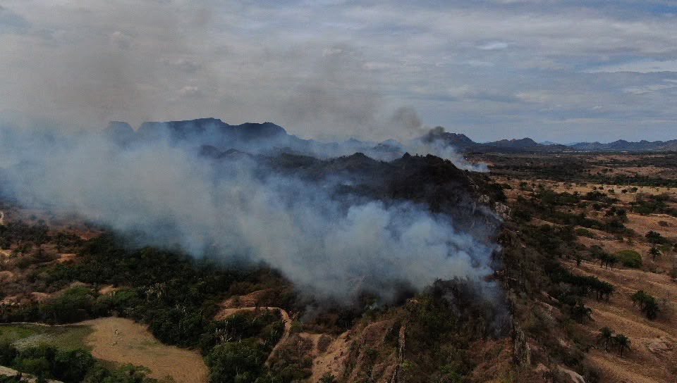 Cortolima realiza sobrevuelo para apoyar atención de incendios en Ortega 1
