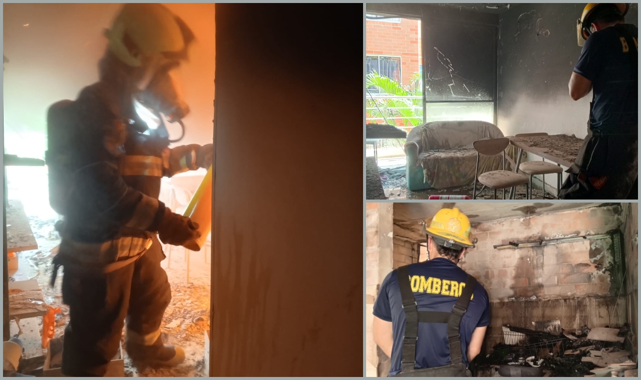 Bomberos necesitaron 1.200 galones de agua para sofocar incendio en Ibagué 3