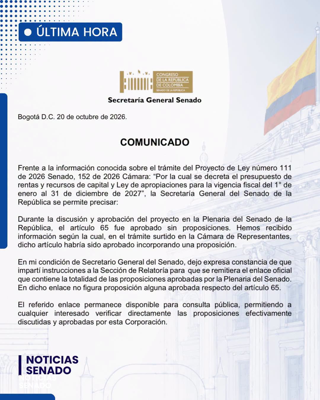 El error en el artículo 65 que dejó al Gobierno sin Presupuesto para el 2027 1